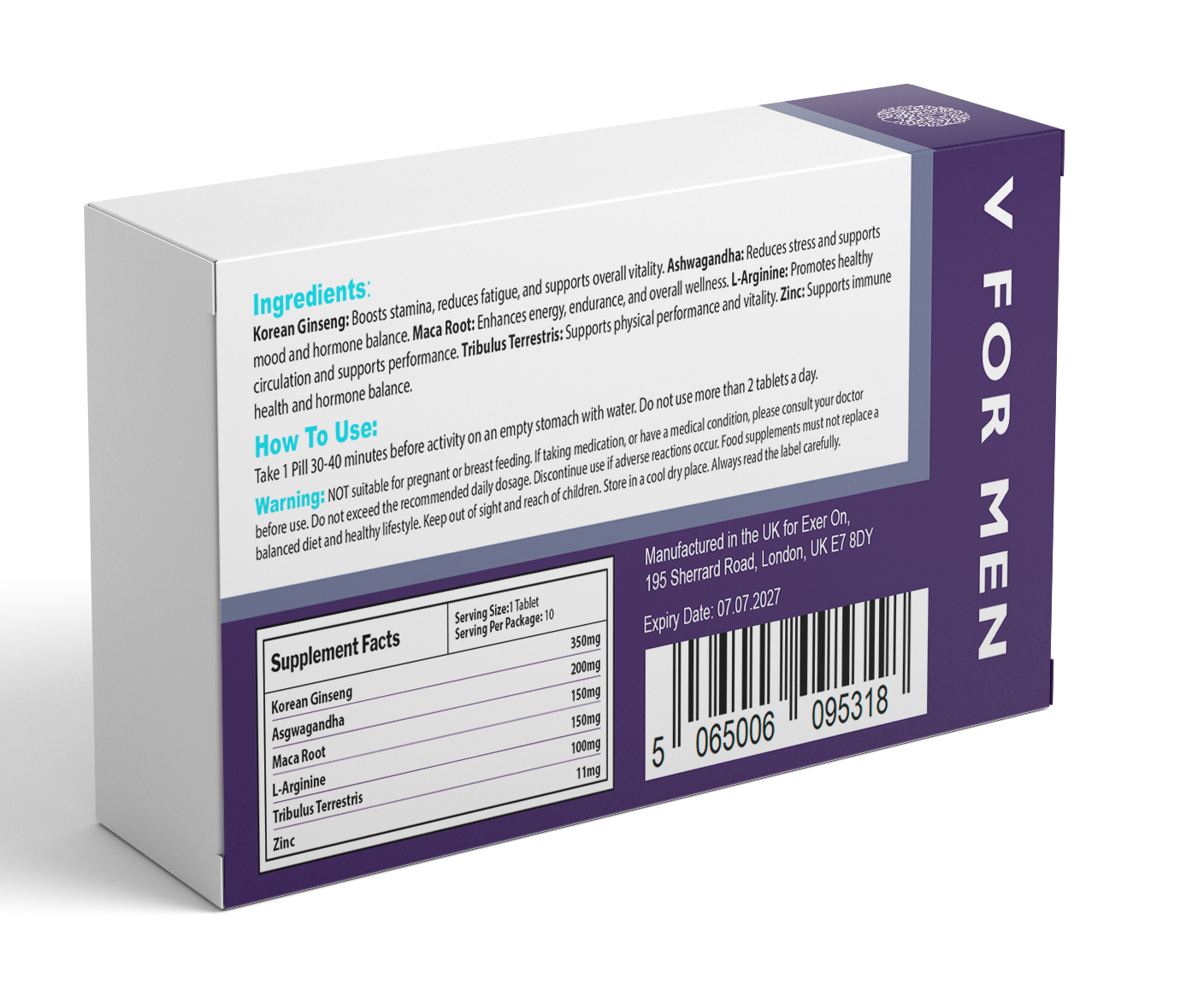 Exer On - V for Men 10 Tablets